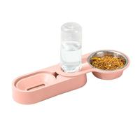 Mangeoire et distributeur d'eau pour chat | Combo nourriture et eau pour animaux de compagnie | Bol rotatif 2 en 1 | Fournitures pour animaux de compagnie | Mangeoires automatiques portables