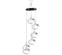 Mangeoire extérieure pour colibris, mangeoire pour colibris | Ensemble de | 6 carillons éoliens mangeoire à eau pour colibri | Jays Robins Sparrows Mangeoire d'observation des oiseaux sauvages pour reb