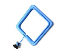 Mangeoire flottante pour poissons d'aquarium - Chauffage de potassium - Thermomètre lumineux - Gravier et sable - Décoration pour suspension carrée ou ronde avec ventouse