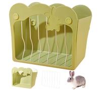 Mangeoire Foin Lapin Vert - Suspendu Ratelier, 20×25×12.5cm, Lapins Nains/Cochons d'Inde, Distributeur Foin Durable