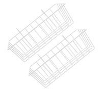 Mangeoire Foin pour Lapins à Suspendre, Support Fer Blanc 2 Pièces | Montage sur Paroi Arrière de Cage, Surface Lisse sans Bavure, pour Foin et Chinchillas, Petits Enclos