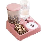 Mangeoire for Animaux de Compagnie, Distributeur Automatique d'eau for Chat, mangeoire et Nourriture, Bol for Chien(Roze)