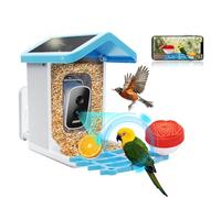 Mangeoire intelligente pour oiseaux avec caméra, 1,5 L 4 K HD AI, caméra d'observation des oiseaux avec énergie solaire, cadeau idéal pour maman