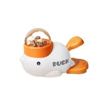 Mangeoire interactive en forme de canard pour animaux de compagnie - Jouet puzzle à manger lentement avec distributeur de friandises pour stimulation mentale Jaune/blanc (blanc)