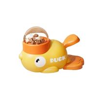 Mangeoire interactive en forme de canard pour animaux de compagnie - Jouet puzzle à manger lentement avec distributeur de friandises pour stimulation mentale Jaune/blanc (Jaune)