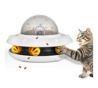 Mangeoire interactive intelligente 2 en 1 pour chat avec balle de suivi et puzzle à cloche, favorise une alimentation saine et une stimulation mentale pour les chats d'intérieur