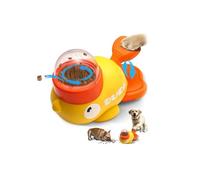 Mangeoire Interactive Jouet Forme Canard Jaune pour Chats et Chiens - Distributeur de Nourriture Lente et Friandises pour Petits Animaux - Durable, Non Toxique