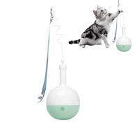 Mangeoire interactive pour chat, jouet électrique en forme de balle d'alimentation, 32,1 x 8,4 cm, adorable jouet d'intérieur pour chaton, mangeoire intelligente, balle d'exercice pour perte de poids