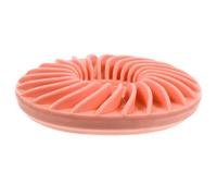 Mangeoire Lente pour Chien Disque Ludique Anti-glouton TPR | Croquettes et Repas Humides, Motif Fleur en Spirale, Aide à Manger Plus Lentement, Réduit L'ingestion