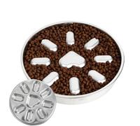 Mangeoire Lente pour Chien - Gamelle Anti-Glouton pour Chien avec Labyrinthe | Gamelle Anti-Glissement en Acier Inoxydable pour Chiot Enrichissement Anti-Ennui Alimentation Saine