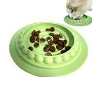 Mangeoire Lente pour Nourriture Humide De Chat - Distributeur Puzzle Interactif Antidérapant | Gamelle Anti-glouton pour Chat - pour Chaton, Nourriture Humide et Enrichissement Quotidien Intérieur