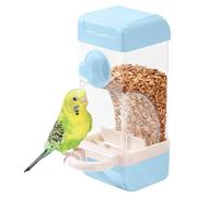 Mangeoire magnétique pour oiseaux - Distributeur automatique de cage à perruches de 500 ml, perchoir pour perroquet, colibri, calopsitte, canari, pinson, alimentation extérieure et intérieure pour