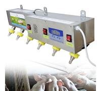 Mangeoire Murale Automatique à température constante pour porcelets en Acier Inoxydable, avec 6 tétines en Silicone, idéale pour Les fermes et Les ranchs.