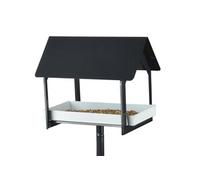 Mangeoire oiseaux acier sur pique anthracite -