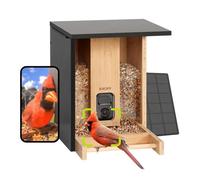 Birdfy Bamboo - Mangeoire Oiseaux Connectée avec Caméra, Reconnaissance IA et Panneau Solaire - EPPAMBNI8402110