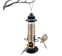 Mangeoire Oiseaux Exterieur,Nichoir Oiseaux Exterieur avec Colonne d'alimentation,Silo d'alimentation pour Oiseaux Sauvages À Grains, Dispensateur des Aliments pour Arbre pour Les Oiseaux Sauvages