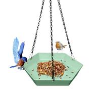 Mangeoire Oiseaux Extérieur Suspendable,Distributeur de Nourriture Plateau et Bol d'Eau pour Faune - Décoration de Jardin en Bol pour Terrasse Extérieur Pelouse Balcon Porche Parc Jardin Améliore l'Ob