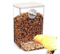 Mangeoire Oiseaux Extérieure Détachable - 8.1x8x13cm Design Détachable | Récipient Alimentaire Transparent pour Perroquet Colibri Poulet Terrasse Buanderie Fenêtre, Auto-Remplissage