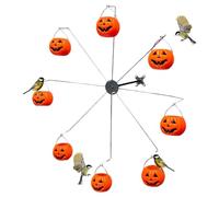 Mangeoire Oiseaux Grande Roue - Distributeur Tournant À 8 Godets | Accessoire Suspendu pour Moineaux, Hirondelles, Pinsons | Décoration Extérieure Balcon Jardin Terrasse