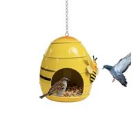 Mangeoire Oiseaux Humoristique - 28 Cm Distributeur Extérieur Métallique, Porte- Décor Jardin Balcon, Résistant Pluie Neige Design Durable | pour Nourrir Attirer Observer Mésange Colibri Paysage