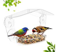 Mangeoire Oiseaux Station D'Observation avec Ventouses | Distributeur Nourriture Petits Oiseaux Extérieur Pour Pinson Moineau Canari Jardin Balcon Terrasse