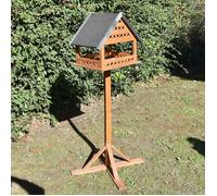 Mangeoire oiseaux sur pied Grange à construire bois Epicéa FSC Bois