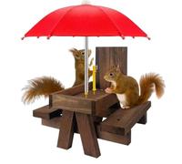 Mangeoire Oiseaux Suspendue, Mangeoire à écureuils, Matériau en Bois d'écorce Naturel, imperméable, Suspendue Convient pour la Cour de la Maison