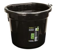 Mangeoire plastique pour cheval Kerbl FlatBack Noir 20 L