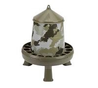 Mangeoire poule en plastique Eco 4Kg camouflage avec pieds - Gaun Vert