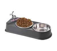 Mangeoire pour animaux de compagnie - Bol de nourriture pour chat | Station d'alimentation pour chat | Bol double pour animaux de compagnie | Assiettes doubles pour mangeoire antidérapante | Bols