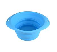 Mangeoire pour Animaux de Compagnie - Bol Rond Pliable - 18 x 15 x 7,7 cm - en Silicone Bleu Hearts & Homies