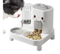 Mangeoire pour animaux de compagnie - Station automatique pour chat, distributeur double | Solution d'alimentation polyvalente 2 en 1, récipient à boire ou unité de voyage intérieure et extérieure