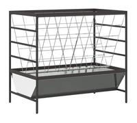 Mangeoire pour animaux en acier galvanisé - vidaXL - Argent - 100x60x90 cm - Capacité 15 kg - Résistant aux intempéries