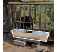 Mangeoire pour animaux en acier inoxydable, mangeoires et abreuvoirs durables pour chèvres, cochons, alpagas et veaux, idéale pour une utilisation en extérieur