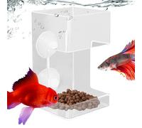Mangeoire Pour Aquarium - Tube Distributeur Automatique D'alimentation Pour Poissons Avec Ventouse, Fournitures D'alimentation Transparentes, Plateau Porte-nourriture Pour Aquarium, Tortue, Crevette |