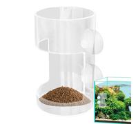 Mangeoire Pour Aquarium - Tube Distributeur Automatique D'alimentation Pour Poissons Avec Ventouse, Fournitures D'alimentation Transparentes, Plateau Porte-nourriture Pour Aquarium, Tortue, Crevette |