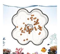 Mangeoire pour Aquarium, Ventouse en Forme de, Plateau de Nourriture Transparent pour Aquarium, Organisateur Flottant, Design réducteur, Accessoire d'alimentation pour Animaux d'eau Douce et