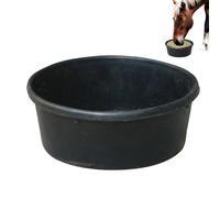 Mangeoire pour bétail - 1 Gal - Seau de Nourriture pour Chevaux en Caoutchouc Naturel - Récipient à Eau pour Chiens, Chats, Canards, Poules, Petits Animaux, Ranch, Ferme