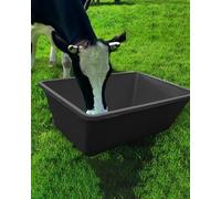 Mangeoire pour bétail, chèvre, bétail, extérieur, 83 cm de long, pour poulet, oiseau, cochon, cheval, alpagas, 3 mm d'épaisseur, facile à nettoyer