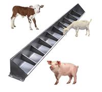 Mangeoire pour bétail, design 2 en 1 avec plusieurs compartiments pour une alimentation efficace dans les fermes porcines, les enclos à moutons et les écuries pour chevaux