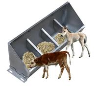 Mangeoire pour bétail en acier inoxydable, design durable et large pour une alimentation efficace des porcs, chèvres, moutons et chevaux