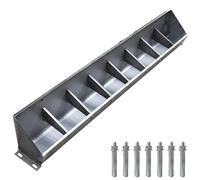Mangeoire pour bétail en acier inoxydable, double face, grande capacité pour une alimentation efficace en extérieur des chèvres, moutons, chevaux, bovins et alpagas