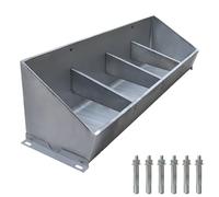 Mangeoire pour bétail en acier inoxydable, double face, grande capacité pour une alimentation efficace en extérieur des chèvres, moutons, chevaux, bovins et alpagas