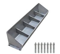 Mangeoire pour bétail en acier inoxydable, double face, grande capacité pour une alimentation efficace en extérieur des chèvres, moutons, chevaux, bovins et alpagas