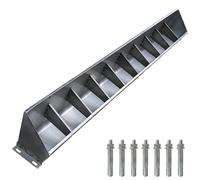 Mangeoire pour bétail en acier inoxydable, double face, grande capacité pour une alimentation efficace en extérieur des chèvres, moutons, chevaux, bovins, alpagas