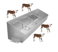 Mangeoire pour bétail en acier inoxydable - Ferme/cour/écuries - Longue mangeoire pour porc, chèvre, chevaux, animaux, bétail, clôture, 4, 5, 6, 7 bits, volaille suspendue/sol