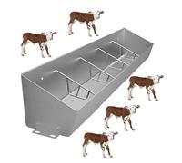 Mangeoire pour bétail en acier inoxydable - Ferme/cour/écuries - Longue mangeoire pour porc, chèvre, chevaux, animaux, bétail, clôture, 4, 5, 6, 7 bits, volaille suspendue/sol