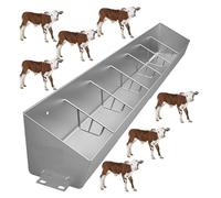 Mangeoire pour bétail en acier inoxydable - Ferme/cour/écuries - Longue mangeoire pour porc, chèvre, chevaux, animaux, bétail, clôture, 4, 5, 6, 7 bits, volaille suspendue/sol