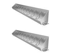 Mangeoire pour bétail Mangeoire à porcs en acier inoxydable, lot de 2, 1 m(78.7"(6.5ft))