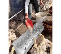 Mangeoire pour bétail Mangeoire for porcs réglable de 1 à 2 mètres, solution d'alimentation durable et efficace(59"/5ft/8bit)
